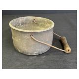 3.75' Cast Iron Pot  w/ metal/wooden handle