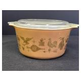 1 quart Pyrex Early American Covered Dish