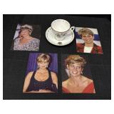 Princes Diana post cards & Ltd Ed cup & saucer -