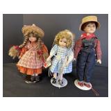 3 Porcelain Dolls
