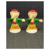 1989 Keebler Elf ceramic salt & pepper shaker set,
