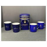 Gevalia Kaffe Cobalt Blue Ceramic Storage
