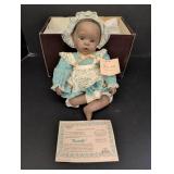 'Danielle' porcelain African American baby doll
