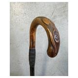 35.75' Wooden Cane w/ Engraved Handle