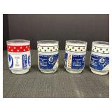 4 Apollo 12 & 13 Libbey juice glasses, 1969 & 1970