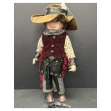 Vtg. Goldenvale western sheriff porcelain doll