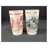 2 Souvenir Glasses Smoky Mountains, Cherokee