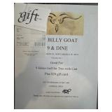 Billy Goat - 9 Holes Golf for two w/ Cart plus