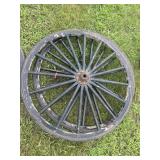 2 40" Wooden Wheels
