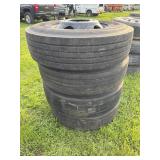 Bridgestone 11R 22.5 Tires w/ aluminum rims