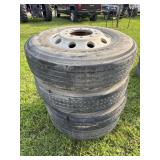 Constellation 11R 22.5 Tires w/ aluminum rims