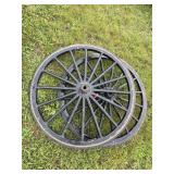 (2) 40" Wooden Wheels