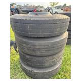 Firestone 11R 22.5 Tires w/ aluminum rims