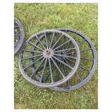 (2) 40" Wooden Wheels