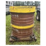 2 Clamp on dual rims w/ clamps 16x38
