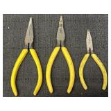 (3) Needle nose pliers w/ yellow handles