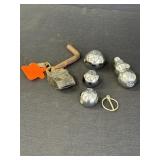 Trailer hitch balls & heavy-duty padlock including