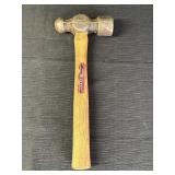 Ball peen hammer, 13in length, partial sticker,