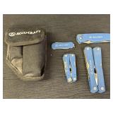 5pc Accu-Craft multi tool pliers & knife set in