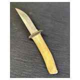 3in fixed-blade hunting knife w/aged bone/antler