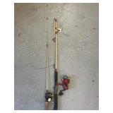 (2) Fishing poles. Fishing rod and reel combos