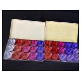 2 tins, 15pc each, 1-7/16in storage containers,