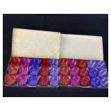 2 tins, 15pc each, 1-7/16in storage containers,