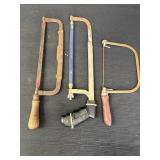2 hacksaws & a coping saw.  10in & 6in blades.