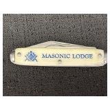 Masonic Lodge Double Blade Pocket Knife