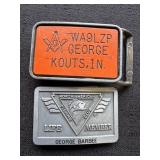 Masonic Kouts, IN Belt Buckle & North American