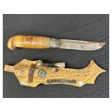 Kauhava Puukko hunting knife & ornate leather