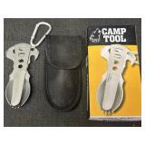 Timber Wolf camp tool w/ case spoon & knife tool