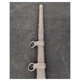 Steel Scabbard Dagger holder w/ textured plating &