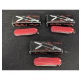 (3) Swiss Gents surgical steel pocket knives