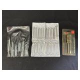 Cotter pins, miniature wrench set, & 2 pocket