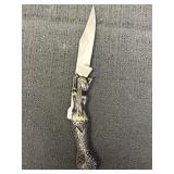 Mermaid stainless steel folding pocket knife
