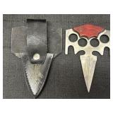 Push dagger knife w/ knuckle duster handle &