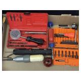 Variety of nut drivers and bit sets