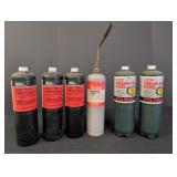(4) High-Temp Propylene Fuel bottles one w/ torch