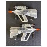 2  CyberGun 39953 clear airsoft rifles, made in