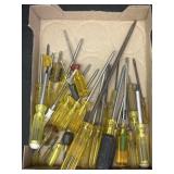 Variety sized screwdrivers & flatheads