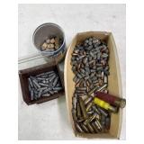 Cast lead bullets & misc shells, possibly for
