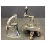Watchmaker's staking tool frame & cast iron tool