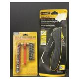 (2) Stanley folding pocket saw & tool shop ratchet