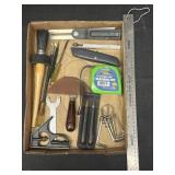Variety of hand tools - Tape measure, combination