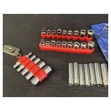 Various 1/4in drive socket sets. 2 sets of 9