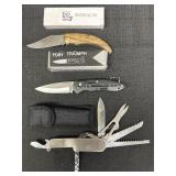 (3) Cannon & Fory Triumph pocket knives &