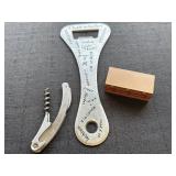 Large Bottle Opener, Budweiser Opener & Corkscrew