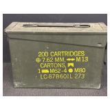 US Military Ammo Metal Box to hold 200 Cartridges