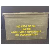US Military Ammo Metal Box w Dividers